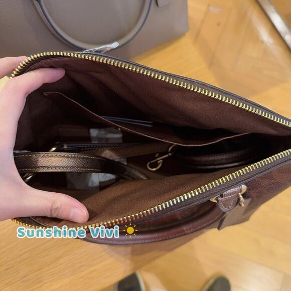 NWT Coach Sadie Satchel Bag Dark Wine in Signature Canvas CCM71, BROWN/COPPER - Picture 6 of 7